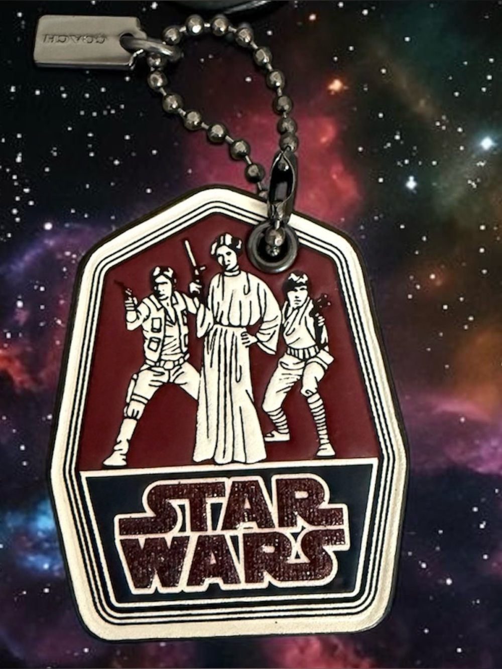 Coach Star Wars leather bag charm /hang tag collectible